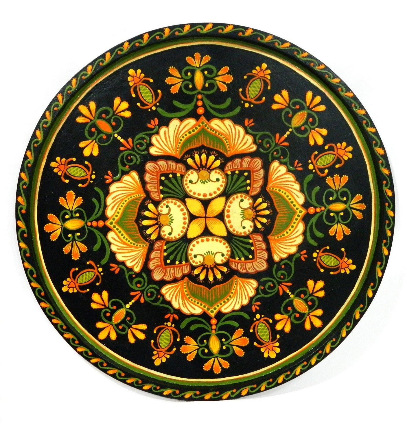 Detailed Mandala Wall Hanging in Golds, Oranges, Greens, Mother's Day Gift, Gift For Her, Housewarming Decor, Gift idea, Unique home decor