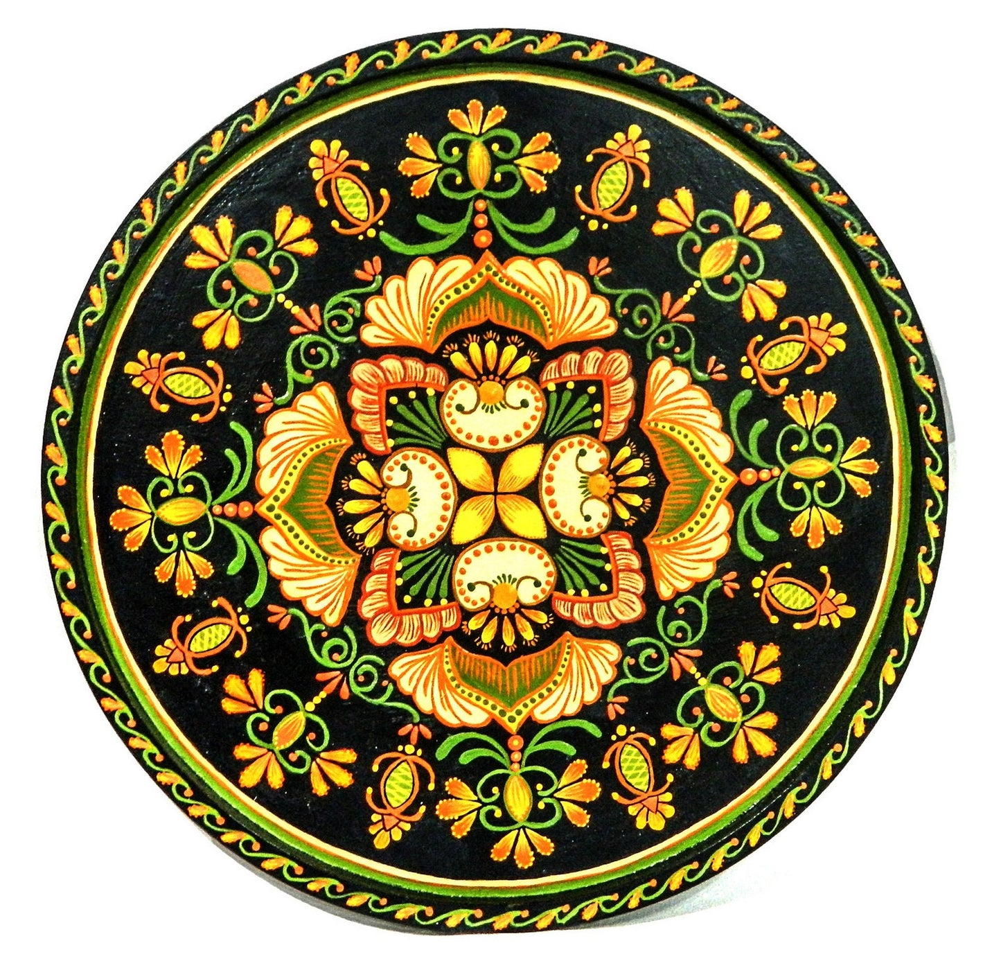 Detailed Mandala Wall Hanging in Golds, Oranges, Greens, Mother's Day Gift, Gift For Her, Housewarming Decor, Gift idea, Unique home decor